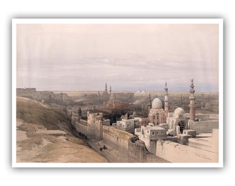 David Roberts : Cairo Looking West (1846-1849) - Museum Quality Giclee Print
