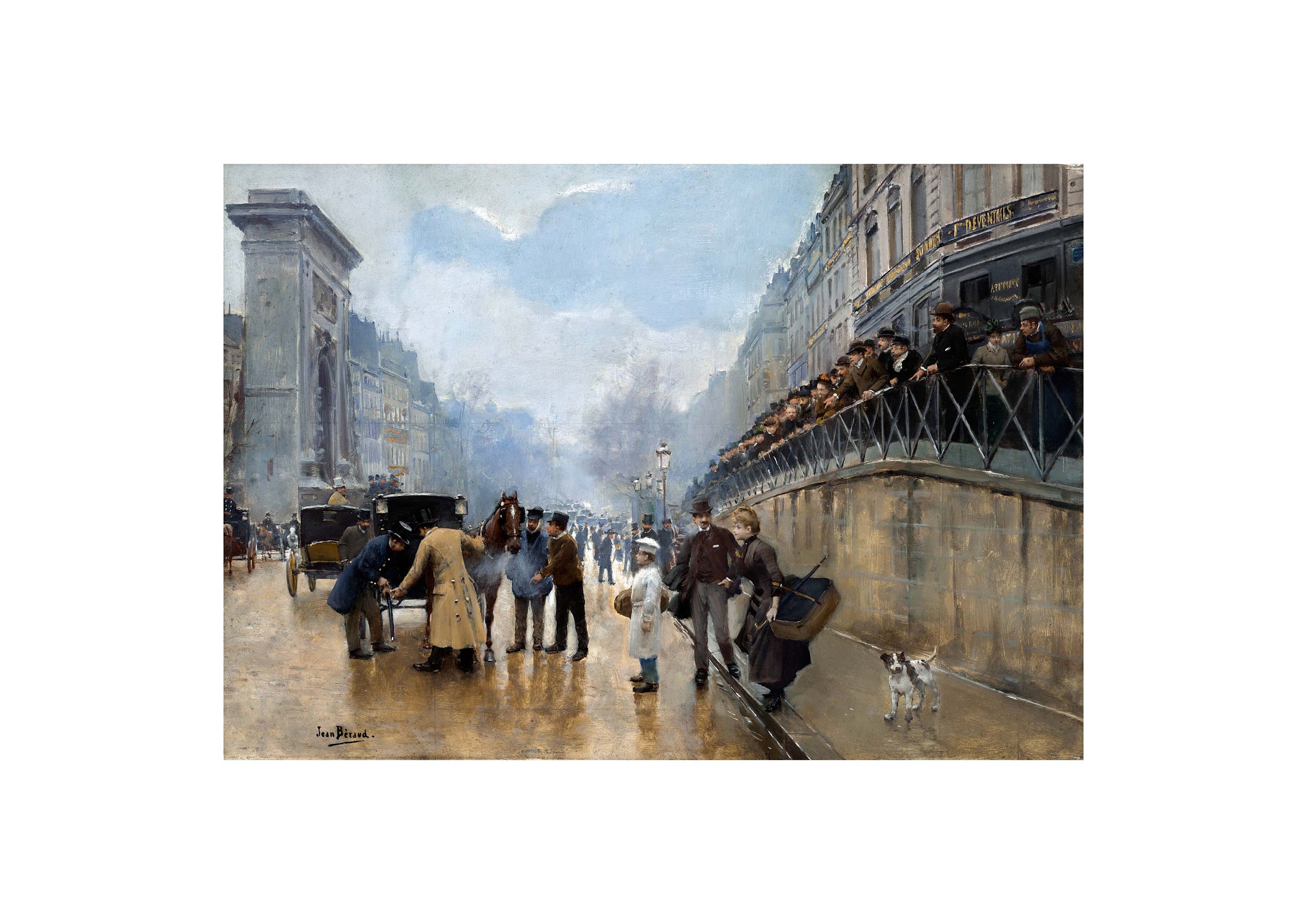 Jean Beraud : the Accident, Porte Saint-denis, C. 1899