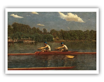Thomas Eakins : "The Biglin Brothers Racing", 1872 - Museum Quality Giclee Print/Canvas - A4/A3/A2