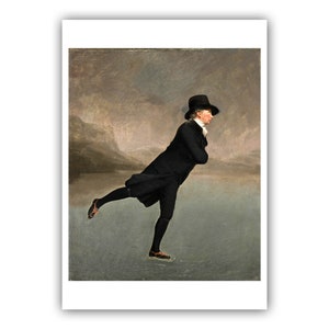 Henry Raeburn : &quot;The Skating Minister&quot;, 1790s - Museum Quality Giclee Print/Canvas - A4/A3/A2