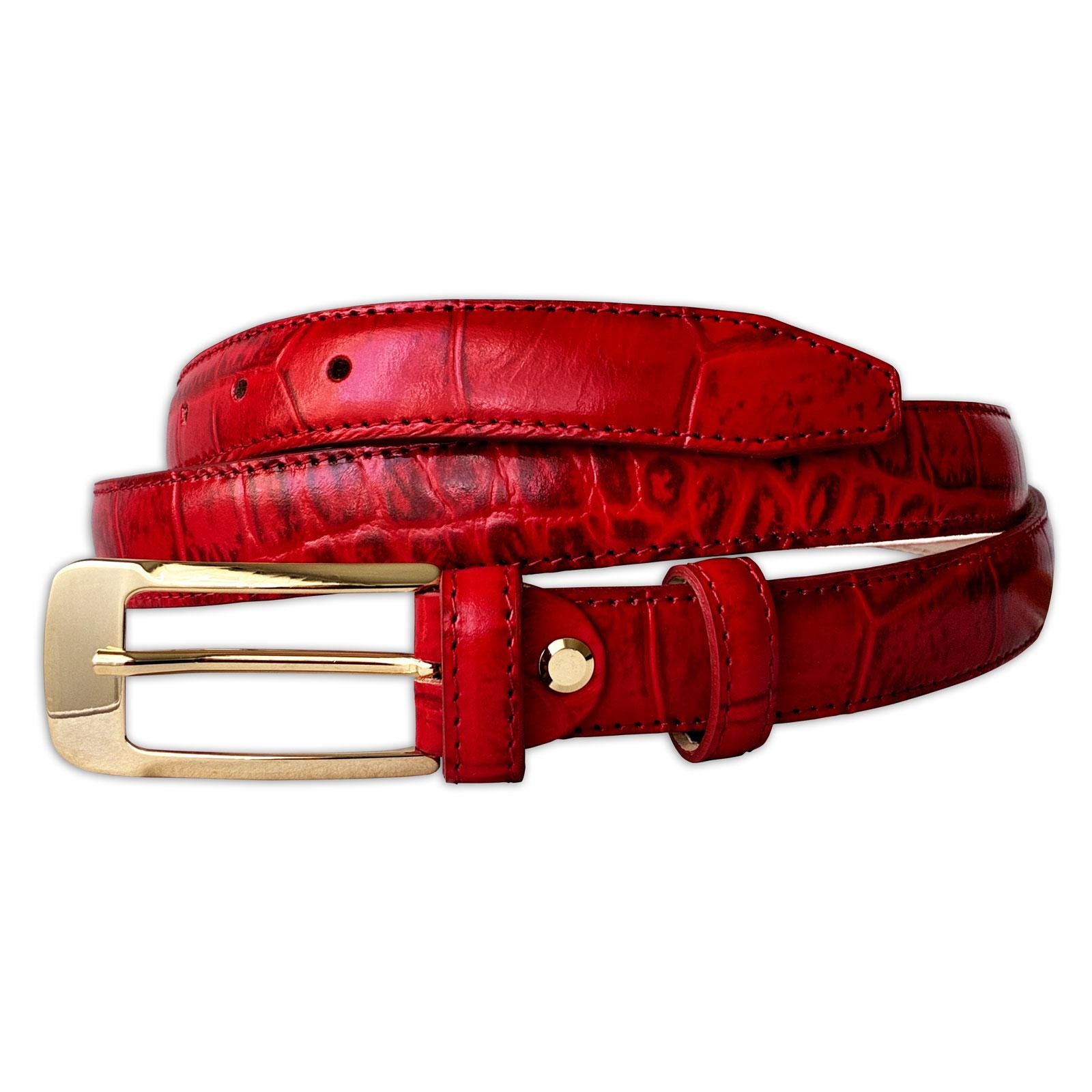 Ornate Red and Green Lace Belt with Gold-Tone Buckle Seraphina_Red_Belt_2.jpg?v=  main image 4