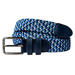 PASQUALE CUTARELLI Men&#39;s Women&#39;s Italian Stretch Woven Belt - Ocean Breeze