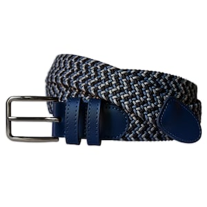 PASQUALE CUTARELLI Men&#39;s Women&#39;s Italian Stretch Woven Belt - Urban Ash