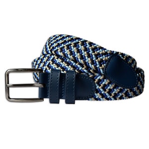 PASQUALE CUTARELLI Men&#39;s Women&#39;s Italian Stretch Woven Belt - Sandy Blue