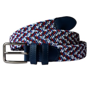 PASQUALE CUTARELLI Men&#39;s Women&#39;s Italian Stretch Woven Belt - Red Horizon