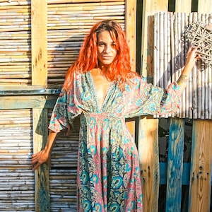 LANGES SEIDENKLEID ibiza love