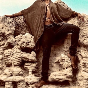 Cotton hemp Kimono ibiza love