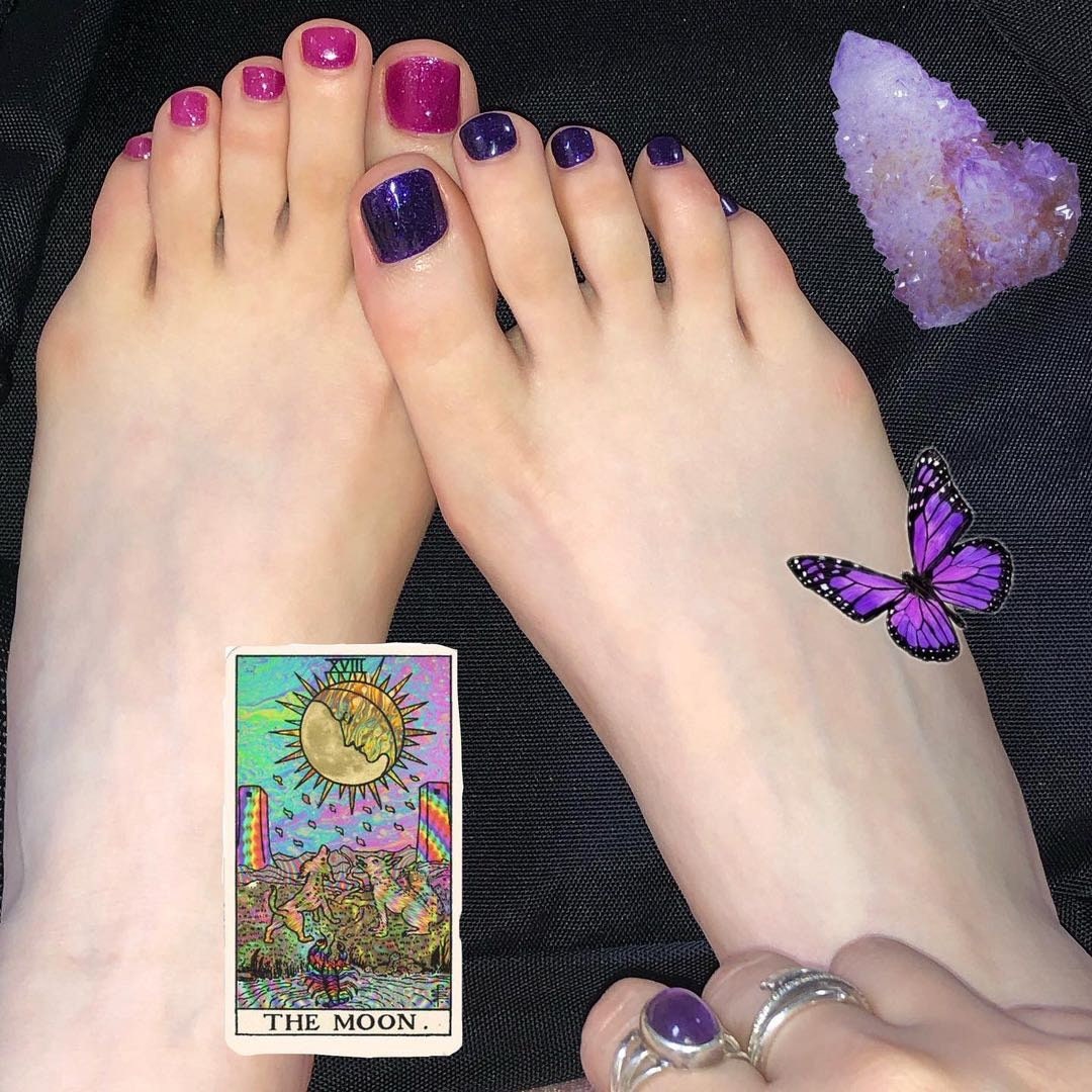 Feet pictures with pedicure done Etsy
