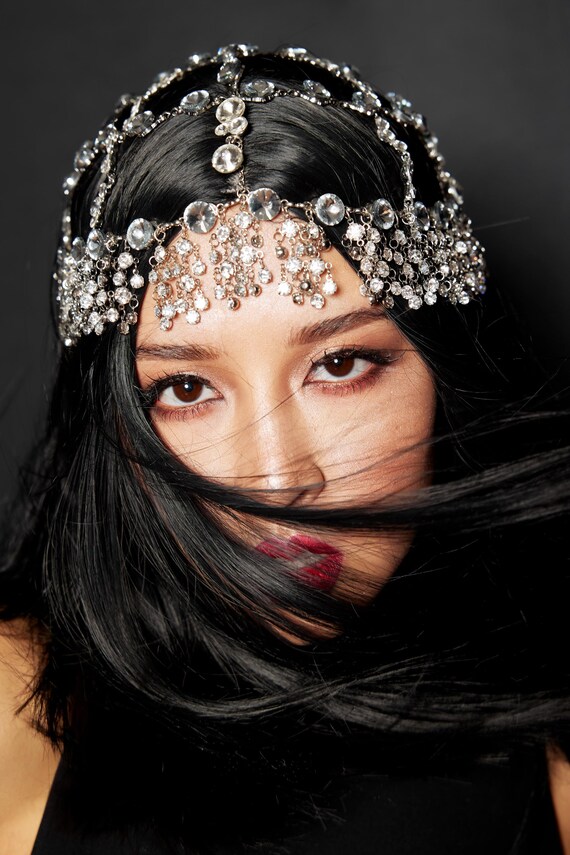 Shimmering Rhinestone Headpiece Buy Costume Shimmer Rhinestone Headpiece - Cappel main image 4