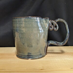 Wonky Rustic Blue Mug | Wheel Thrown Ceramic | Pottery | Stoneware