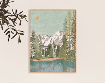 Yosemite National Park Art Print: Sierra Nevada Mountain Landscape