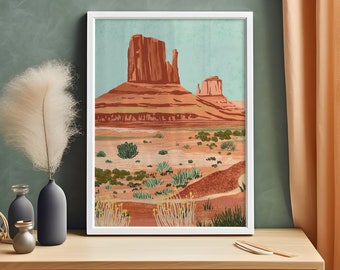 Monument Valley Art Print: Arizona Desert National Park Poster