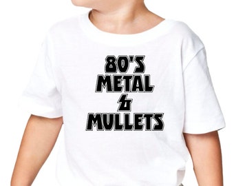 80's Metal & Mullets Kids T-Shirt – Rock N' Roll Concert Tee