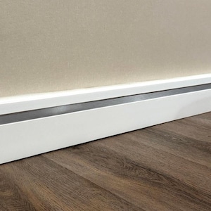 Unique, patented by us Baseboard Moldings with Stainless Steel Inserts. Box of 5 units. Great for any interior design project.