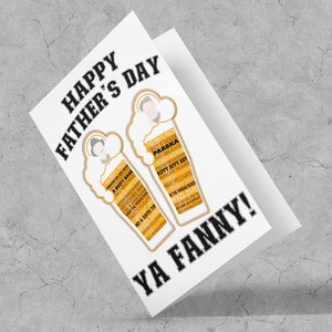 Ancora gioco Biglietto per la festa del papà, biglietto di auguri per la festa del papà felice Ya Fanny