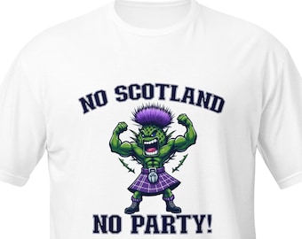 Koszulka kibica piłki nożnej w Szkocji Koszulka Scottish Thistle No Scotland No Party Koszulka Scottish Tartan Army Koszulka unisex