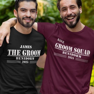 Personalised Stag Party T Shirts, Groom Squad T Shirt, Stag Night Shirts, Bachelor Party , Custom Bachelor Shirts, Stag Gifts