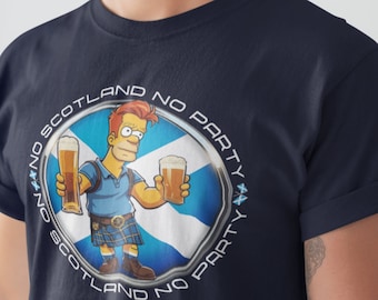 Szkocja Piłka nożna Nie ma Szkocji, nie ma imprezy Przyjedziemy Szkocja Piłka nożna Tartan Army Scotsman Koszulka z krótkim rękawem unisex
