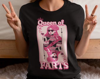 Queen Of Farts t-Shirt, Fart tee, Farting Inappropriate Tshirt, Gag Gift Exchange, Rude Girls Trip Joke t-shirt Swap, Prank Gift