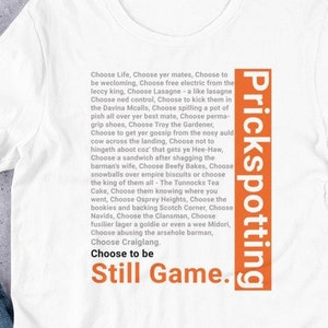 Prickspotting - Still Game and Trainspotting Inspired T-shirt Adult Scottish Humour