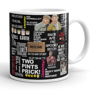 Still Spiel Becher, Craiglang Becher, Still Spiel Geschenk Vatertag, Clansman Geschenk, Noch Spiel Weißer glänzender Becher