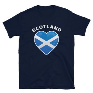 Show Your Scotland Pride Scottish Heart Flag Short-Sleeve Unisex T-Shirt