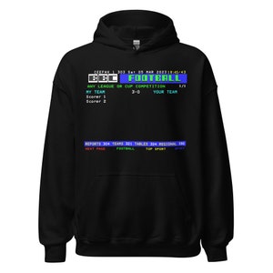 Personalised Football Retro CEEFAX Football Match Result Unisex Hoodie