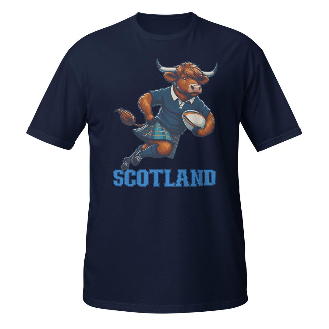 Scottish Rugby, Highland Cow, Scotland Rugby, Nations Rugby Unisex T ...