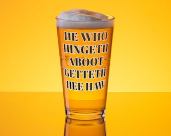 Vaso de cerveza Still Game: El que se mueve, se pone cachondo. Divertido vaso de cerveza escocés.
