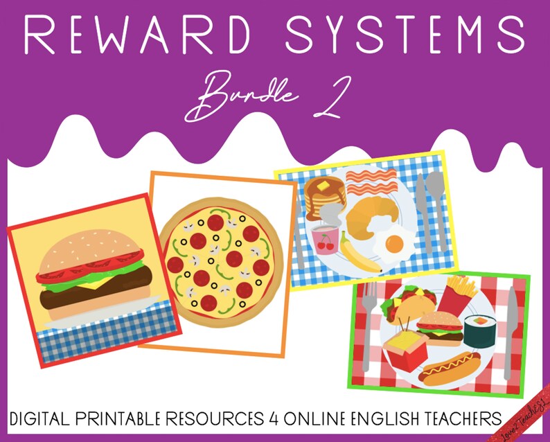 Teaching ESL Reward Systems Bundle 2 | Food Edition | Printable ...
