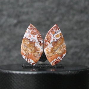 Plume jasper pair