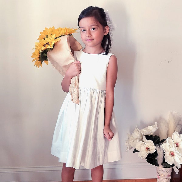 Ivory, Off white, White , Flower girl white dress, white dress for girls , flower girl dress, dress for flower girls