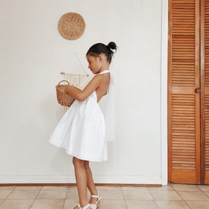 Vestido de niña de flores, vestido de marfil para niñas, vestido de niña de flores, vestido blanco para niñas, vestido de niña de flores blanco, vestido blanco de niño pequeño imagen 2