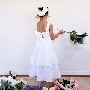 Flower Girl dress, White Flower Girl dress , toddler dress , Girls Dress , White dress , White dress for Girls boho , White Dress for Girls