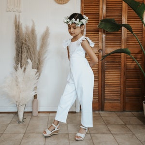 Flower Girl Jumpsuit, Toddler Romper, Jumpsuit for flower girl, Junior Bridesmaid