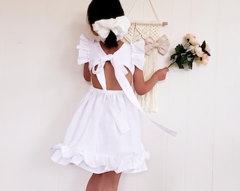 Toddler Flower Girl Dress, Kids Boho Dress