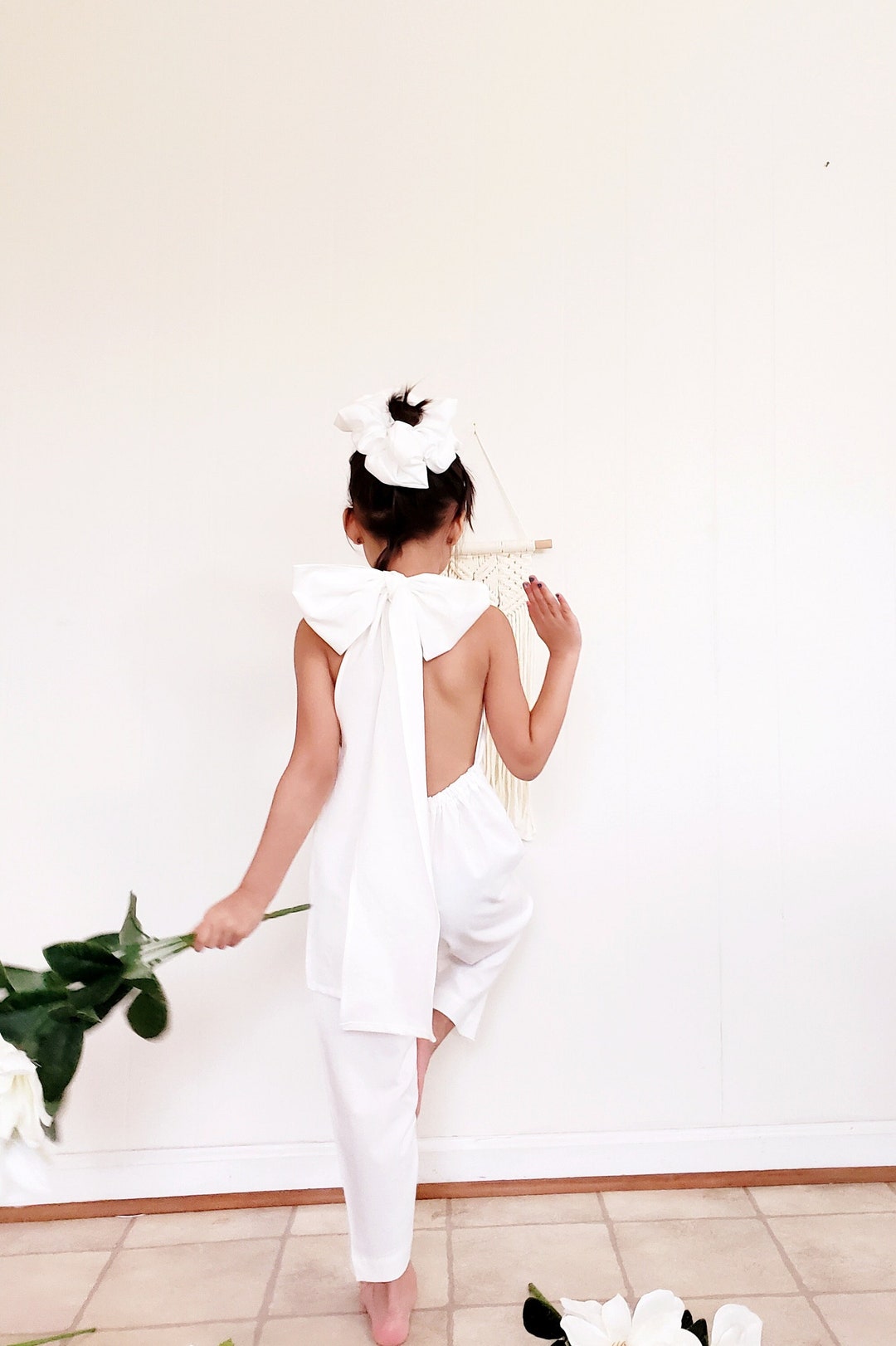 Flower Girl Dress Flower Girl Romper Toddler White Romper Etsy