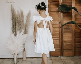 Flower girl white dress, white dress for girls , flower girl dress, dress for flower girls