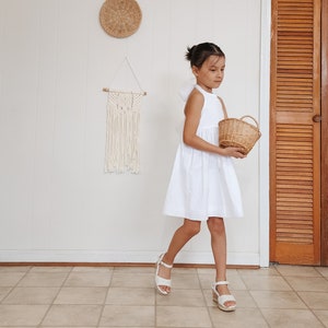 Vestido de niña de flores, vestido de marfil para niñas, vestido de niña de flores, vestido blanco para niñas, vestido de niña de flores blanco, vestido blanco de niño pequeño imagen 8