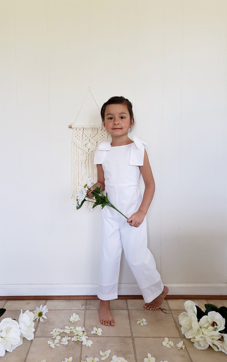 Flower Girl Dress Flower Girl Romper Toddler White Romper Etsy