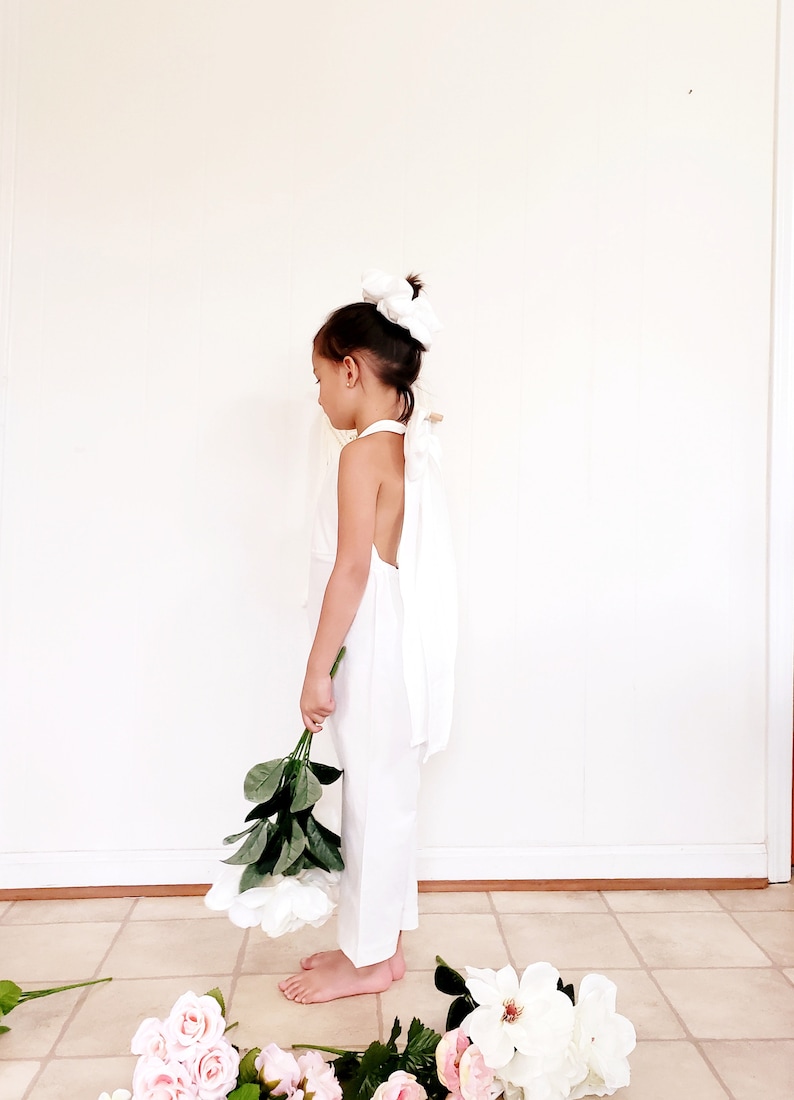Flower Girl Dress Flower Girl Romper Toddler White Romper Etsy