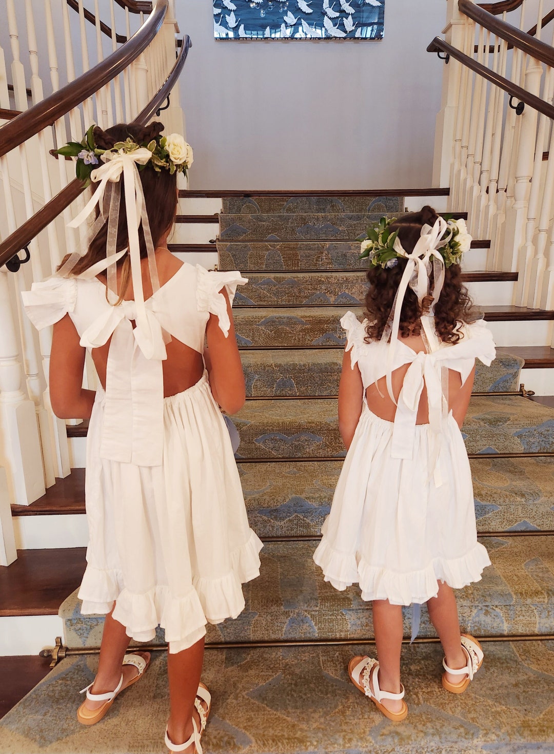 Flower Girl White Dress, White Dress for Girls , Flower Girl Dress ...
