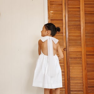 Vestido de niña de flores, vestido de marfil para niñas, vestido de niña de flores, vestido blanco para niñas, vestido de niña de flores blanco, vestido blanco de niño pequeño imagen 4