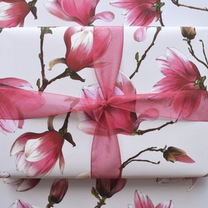 Gift Wrap Paper, Pressed Flower Recycled , Floral Luxury Wrapping