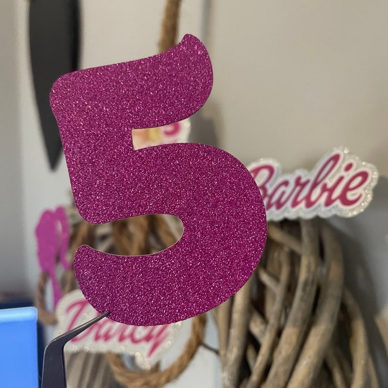 Barbie Cupcake Toppers Etsy UK