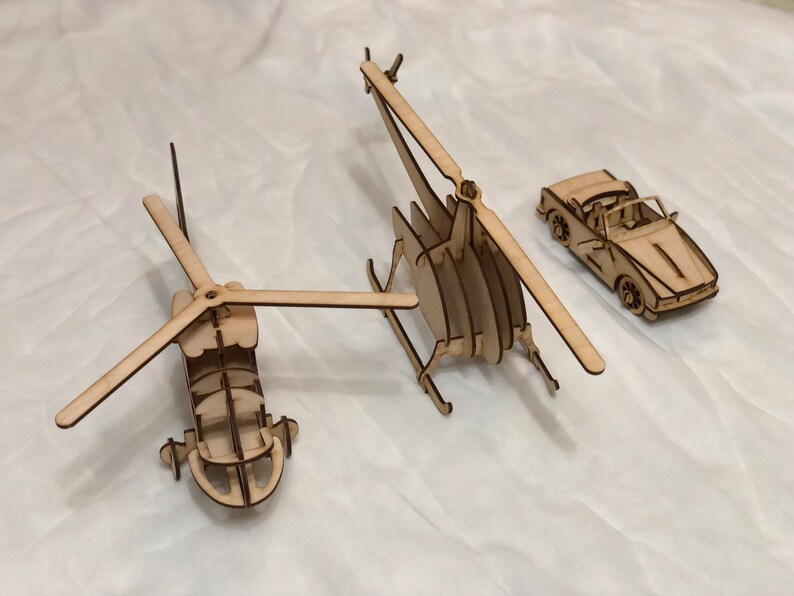 3D Wood Puzzle .A Set of Building Toys Etsy