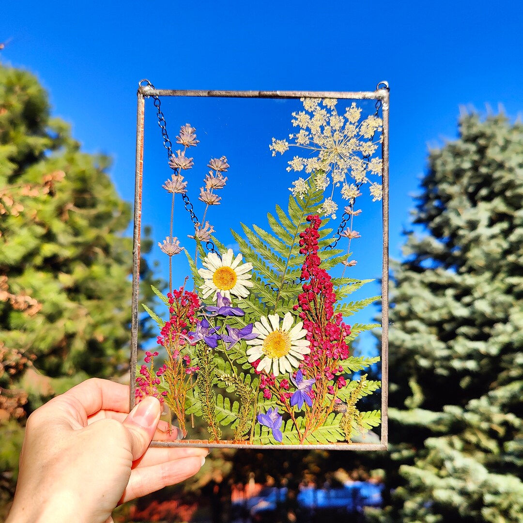 Herbarium Frame Pressed Flower Frame Floating Frame Suncatcher Etsy