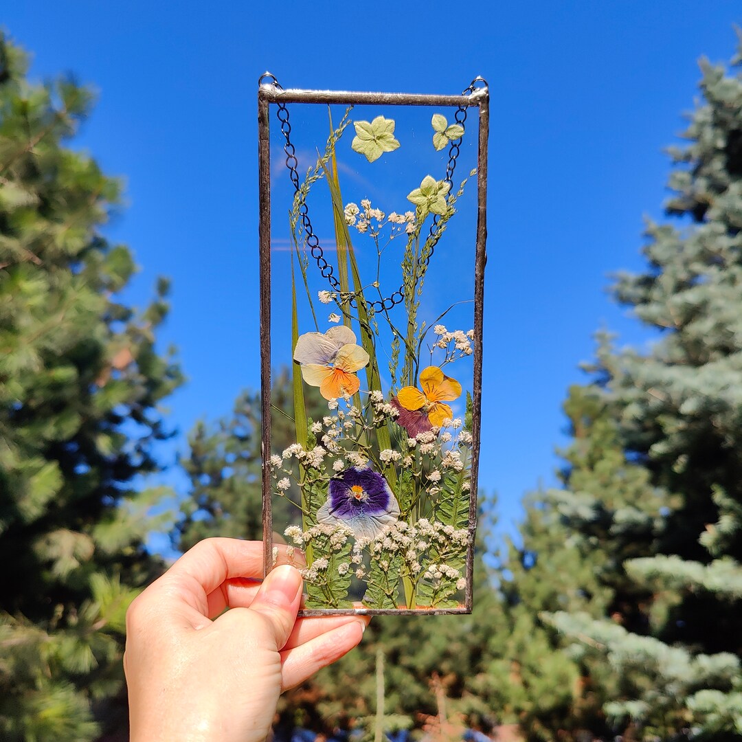 Pressed Flower Frame. Herbarium Frame Suncatcher. Dried Flower Etsy