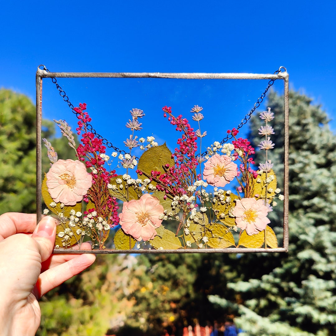 Herbarium Frame Dried Flower Art Pressed Flower Art Pressed Etsy UK