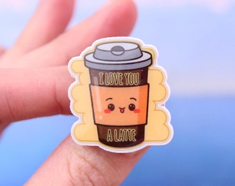 Coffee Latte Pin Brooch, Gift For Barista, Coffee Mug Pin, Coffee To Go Badge, Coffee Lover Gift, Coffee Cup Brooch, Food Jewelry